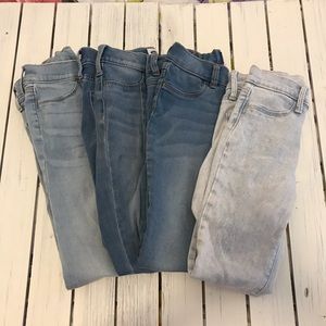 Girls 4 piece old navy skinny jeans lot